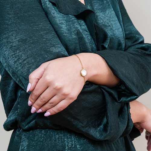 Браслет Fiore Luna Сфера SHELL WHITE, CB02913-2 BW/G фото 4